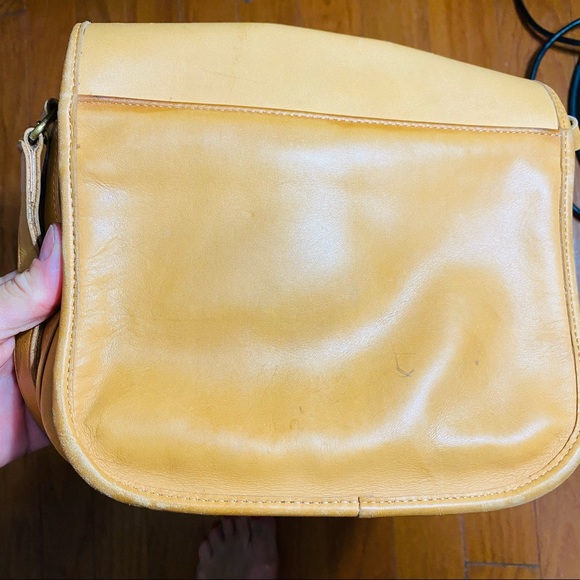 Vintage Coach Saddlebag Beige Leather - Picture 4 of 5